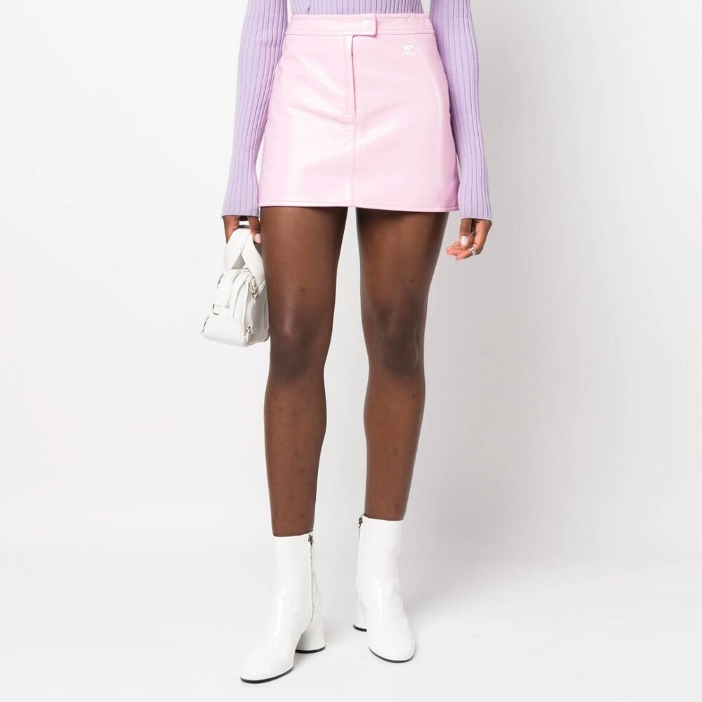Courrèges Vinyl Mini Skirt
